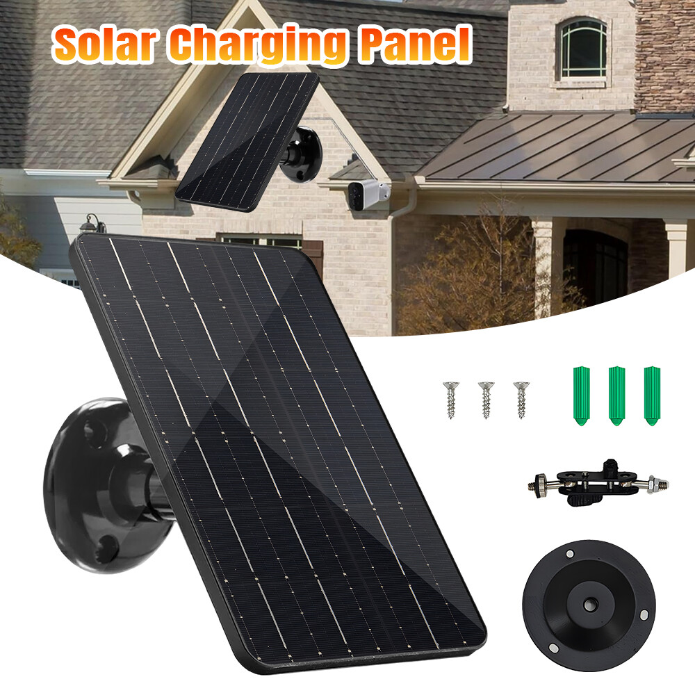 10W 5V Solar Panel for Security CCTV Camera with USB Type C Port Battery Charger