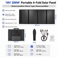 200W 300W 400W Solar Panel Foldable Portable for Power Stations and Camping Home