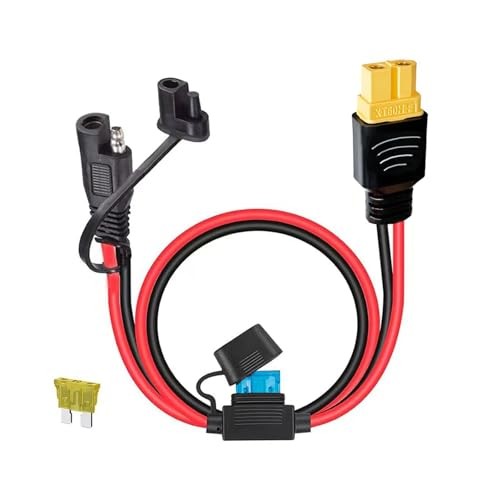 10AWG SAE to XT60 Connector Extension Cable with 15A&20A 10AWG SAE TO XT60–2FT
