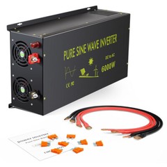 48V to 120V 220V Inverter 6000W Pure Sine Wave DC AC Power Generator RV Car Home
