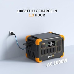 pecron Portable Power Station E1000LFP 1024Wh 1800W LiFePO4 Expandable Refurbish
