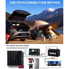 8000W Solar Inverter Kit (12V24V DC to 110V/220V AC) + 2pcs Solar Panels + 100wg