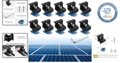 Versatile 10-Piece Solar Panel End Clamp Kit with Pre-Drilled Holes & Nuts/Bolts