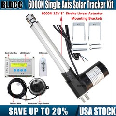 6000N Solar Track Tracker Single Axis W/ 8″ DC 12V Linear Actuator W/ Controller