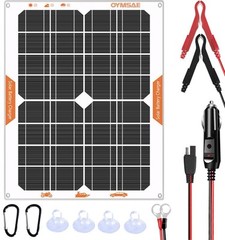 20W 12V Solar Panel Battery Charger Portable Waterproof Power Trickle Battery…