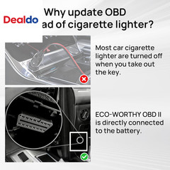Upgraded OBDII 10W Solar Battery Trickle Charger Maintainer-12V Waterproof Solar