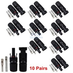 10Pair Solar Connector for MC4 1000V 30A UV Resistant IP67 Male Female Connector