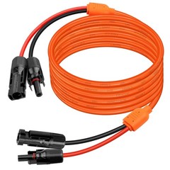 15FT Solar Extension Cable, 14AWG Tinned Copper, Heavy Duty Outdoor Power Cord f