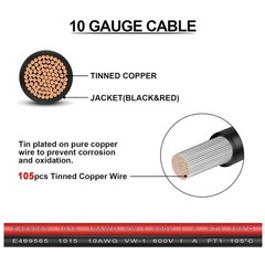 10AWG SAE Extension Cable with Polarity Reverse Adapter