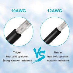 2FT XT60 Extension Cable 10AWG – 2PCS Male to Female Connector for Solar, RC, Po
