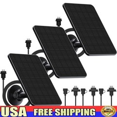 3 Pack Solar Panel 4W Blink Outdoor Camera IP65 Waterproof Charger Mounting Kit