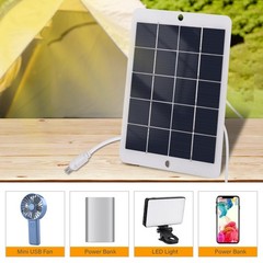 3W 5V Portable Waterproof Solar Charger For Camping Phones Outdoor Devices