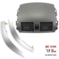 Center Dash A/C Outlet Vent Panel Kit Compatible with Corolla 2008-2013 | With