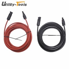 12 AWG 20 FT High Quality Solar Panel Extension Cable Wire Connector Black + Red