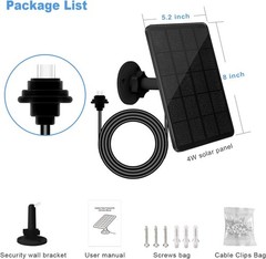 2 Pack Solar Panel for Blink Outdoor 4 4th Gen Camera, 4W Solar Panels with U…