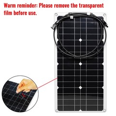 20000W Peak Solar System Kit 2pcs Flexible Panel DC12V/24V AC110V 220V Inverter