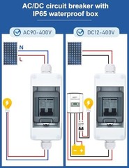Solar Panel Disconnect Switch 30 Amp IP65 Dual Pole Miniature Circuit Breaker