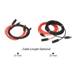 1Pair 10AWG 10ft Solar Panel Extension Cable Wire Female&Male Connector Set U6M5