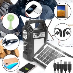 Portable Solar Panel Generator Station Kit Power Bank Outlet Camping Emergency