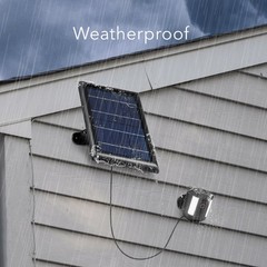 Wasserstein Ring Spotlight Cam Plus Battery + Solar Panel Bundle (1-Pack, Black)