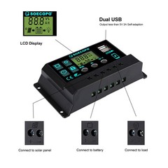 SOECOPO 8000W Peak Solar System Kit Flexible Panel 100A Controller 12V 110V 220V