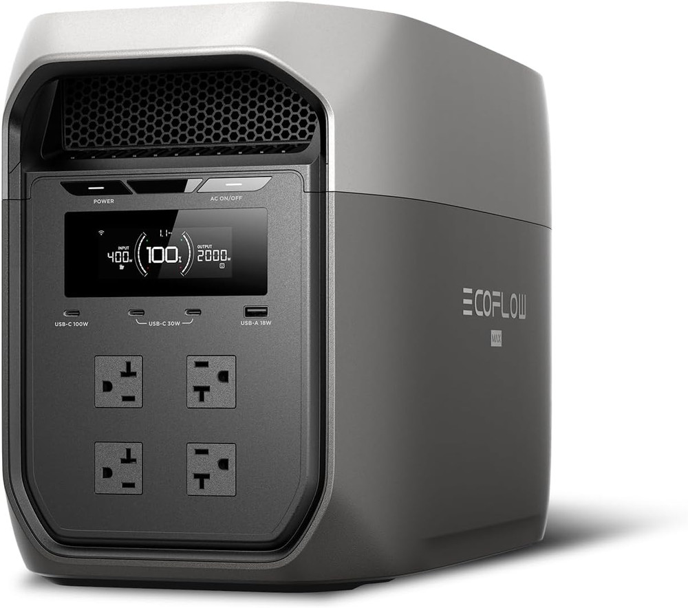 EF ECOFLOW Portable Power Station DELTA Max, 2048Wh Lifepo4 Battery, Solar Gene