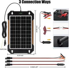 Weatherproof 12V Solar Trickle Charger with Smart MPPT Controller – 1 Count