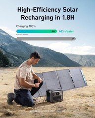 C1000 Portable Power, 1800W (Peak 2400W) Solar Generator, Full Charge in 58 Min