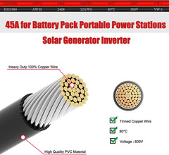12AWG 50FT Solar to ADS Adapter Charge Cable for Solar Generator,Solar Charge Co