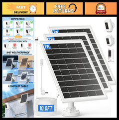 7W Solar Panel Charger for Ring Stick Up Cam & Spotlight Cam Plus/Pro – 3 Pack,