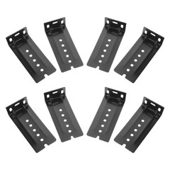 8Pcs Alloy Keyboard Slide Brackets Black for Under Desk Tray Support