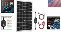 High Efficiency 30W Solar Panel Kit with MPPT Controller