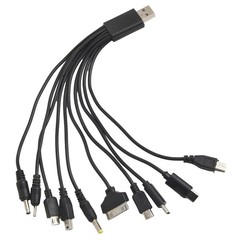Portable and Efficient 10 in 1 USB Charger Compatible with Many Brands