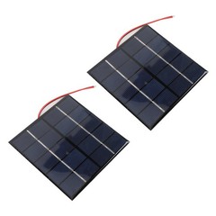 2PCS 1.2W 5V Solar Panel DIY Efficient Charger For Outdoor Use Easy To Use