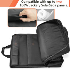 Solar Panel Storage Bag Compatible with 2 Jackery 100W / 200W, Padded Portable S