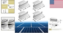 4PC Rust-Resistant Solar Panel Z Brackets – Easy Install for RV, Boat, Yacht