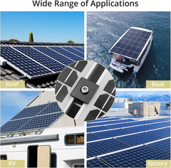 Anbte 10Pcs Solar Panels Mid Clamps for Unistrut, Aluminium Solar Panel Brackets