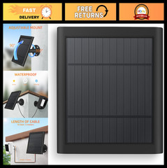 4W Solar Charger for Outdoor Cameras, High Efficiency, 10FT Cable, USB-C Plug