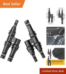 1 Pair of Heavy-Duty Solar Panel Y Connectors – Compatible with 14AWG to 10AWG