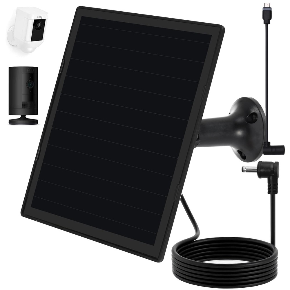 Ring Camera Solar Panel, Power for Ring Stick Up Cam Battery, Ring Spotlight