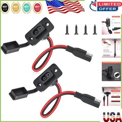 Weatherproof 12AWG SAE Connector Power Socket for Solar & Battery Applications