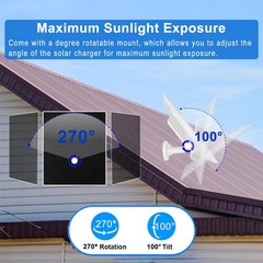 5W Solar Panel Built-in with 8000mAh Battery for Outdoor, 2in1 Plug Charger P…