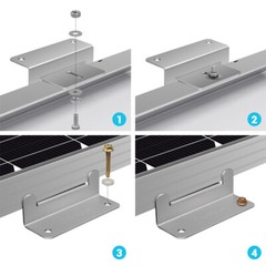Open Box Renogy Solar Panel Mounts Z Brackets One Set for Mounting Solar RVs