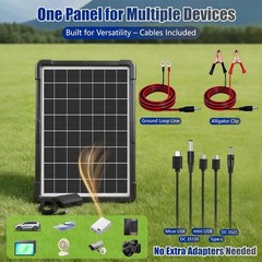 20W Hybrid Solar Battery Charger & Maintainer 12V USB Hub Kit Waterproof