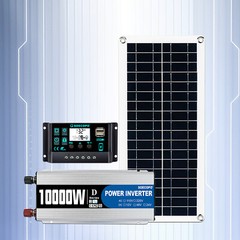 1000W Inverter Solar Panel Kit Solar Power Generator 100A Home 110V Grid SysteOJ