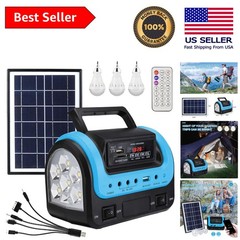Emergency Solar Power Generator – 144W Portable Power Bank with LED Light