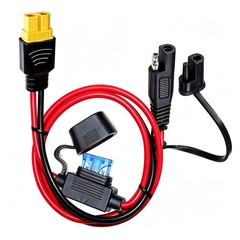 10AWG SAE to XT60 Connector Extension Cable,With 15A Protection Fuse for Safety,