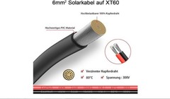 10AWG 2FT Solar to XT60 Cable Adapter Portable Power Station Generator Connector