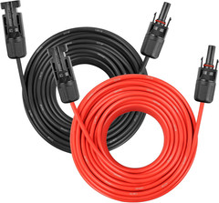 Solar Panel Extension Cable – 10AWG 100FT Solar Wire Cord 10 Gauge PV Wire with