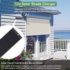 s Solar Panel Charger 12.6V/16.4V 5.9W for Motorized Blinds & Shades – 2-Pin